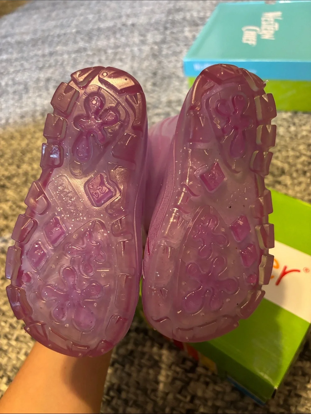 Kids' Glitter Purple Rain Boots by (unspecified)